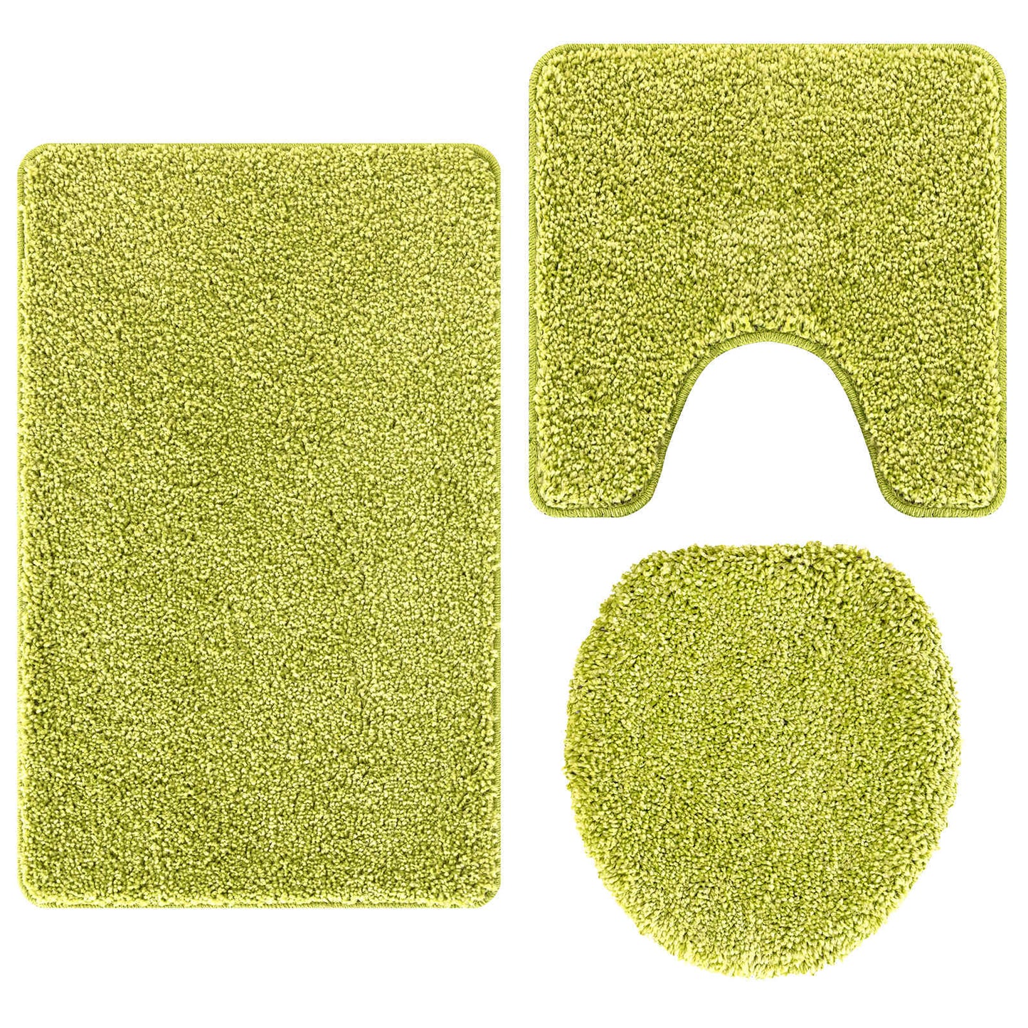 Vidaxx Anti-Rutsch-Badematten-Set 3-tlg. grün PP