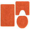 Vidaxx Anti-Rutsch-Badematten-Set 3-tlg. Orange PP