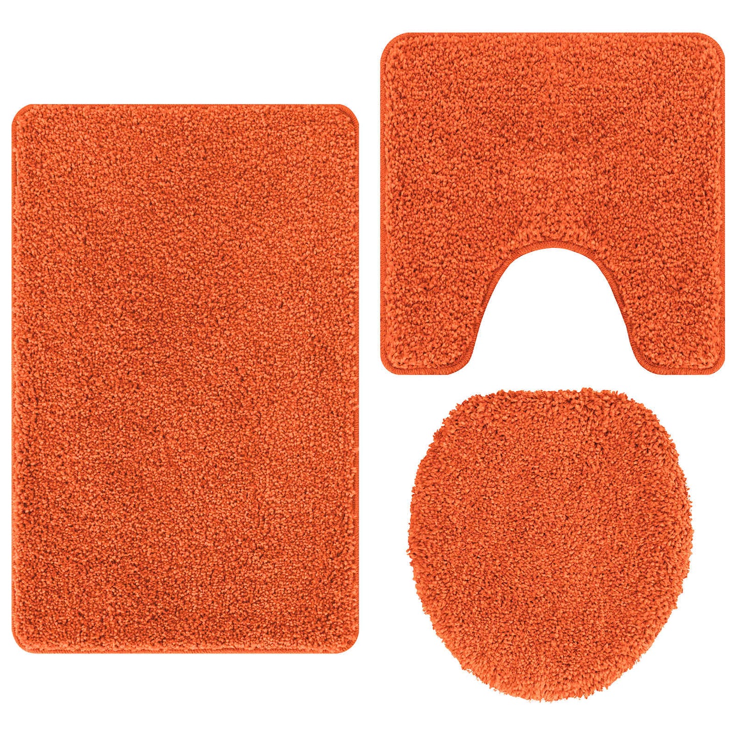 Vidaxx Anti-Rutsch-Badematten-Set 3-tlg. Orange PP