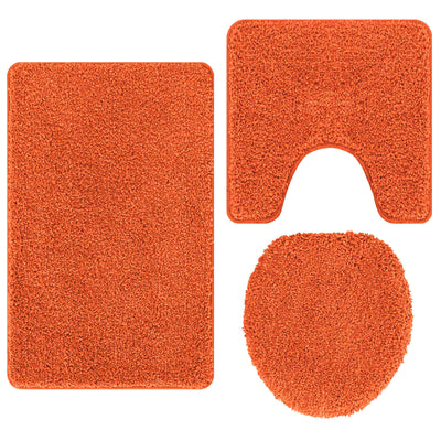 Vidaxx Anti-Rutsch-Badematten-Set 3-tlg. Orange PP