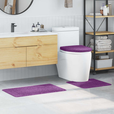 VidaXL Anti-Rutsch-Badematten-Set 3-tlg. Lila PP