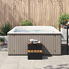 Vidaxl Hottub-Opplement 50x50x50,5 cm Poly Rattan Festkörper-Acaciahout Schwarz