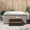 Vidaxl Hottub-Opplement 100x50x50,5 cm Poly Rattan Festkörper-Acaciahout