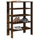 VIDAXL -Schuhregal 61x32x87,5 cm verarbeiteter Holzgeräuchchen -Eichefarbe