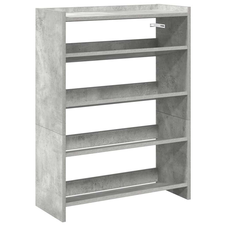 VIDAXL -Schuhregal 60x25x81 cm verarbeiteter Holzbetonpreis