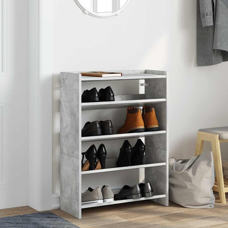 VIDAXL -Schuhregal 60x25x81 cm verarbeiteter Holzbetonpreis