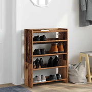 VIDAXL -Schuhregal 60x25x81 cm verarbeitetes Holz altes Holz gefärbt - afbeelding 3
