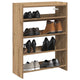 VIDAXL -Schuhregal 60x25x81 cm verarbeitete Holzhandwerksanlage Farbe