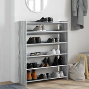 VIDAXL -Schuhregal 80x25x100 cm verarbeitetes Holzgrau Sonoma Eiche gefärbt - afbeelding 3