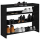 VIDAXL -Schuhregal 80x25x62 cm verarbeitetes Holz schwarz schwarz