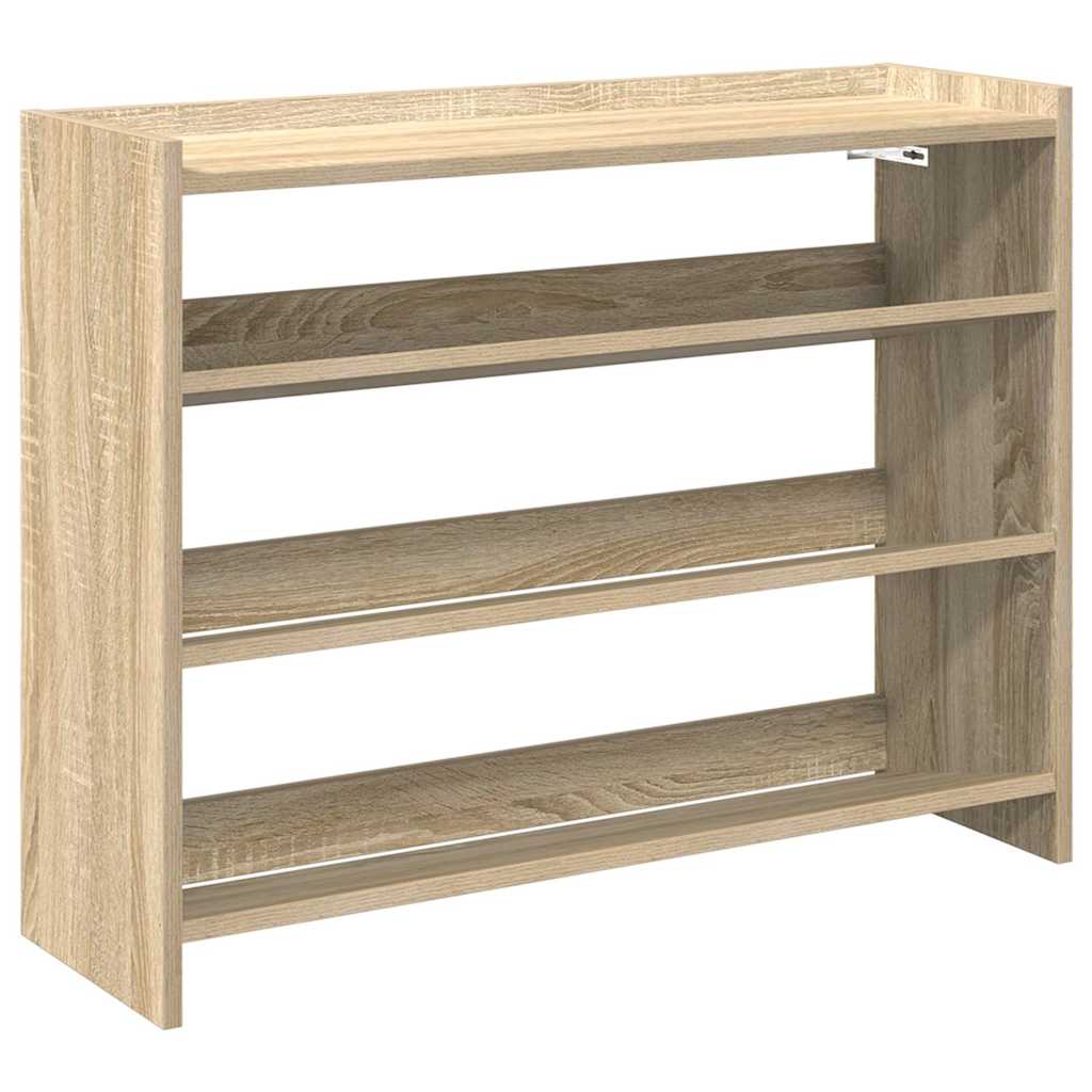 VIDAXL -Schuhregal 80x25x62 cm verarbeitetes Holz Sonoma Eiche farbig