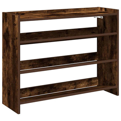 VIDAXL -Schuhregal 80x25x62 cm verarbeitete Holzgeräuchchen -Eiche gefärbt
