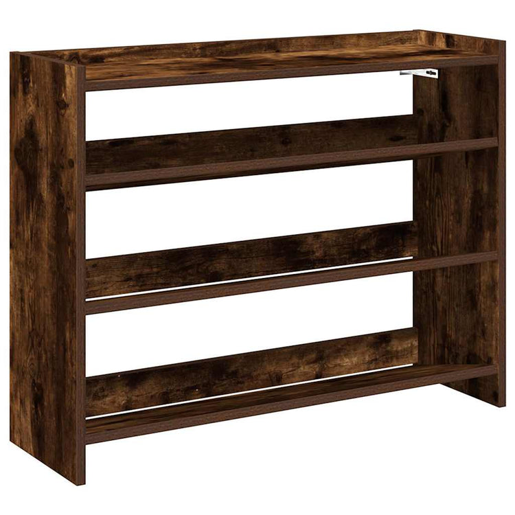 VIDAXL -Schuhregal 80x25x62 cm verarbeitete Holzgeräuchchen -Eiche gefärbt