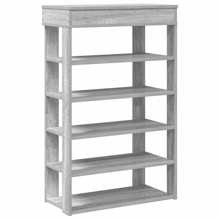 VIDAXL -Schuhregal 60x30x98 cm verarbeitetes Holzgrau Sonoma