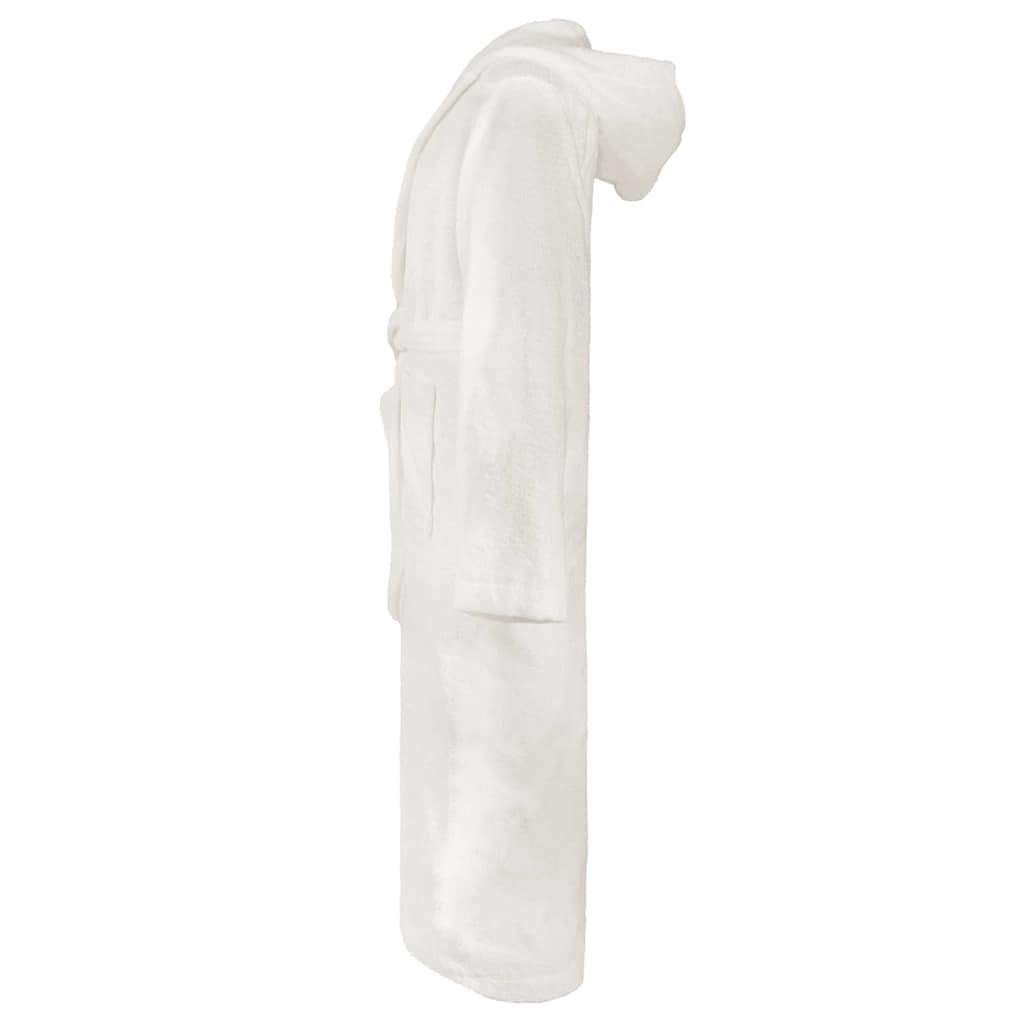 VidaXL Bademantel Kinn weiß XXXL Baumwolle