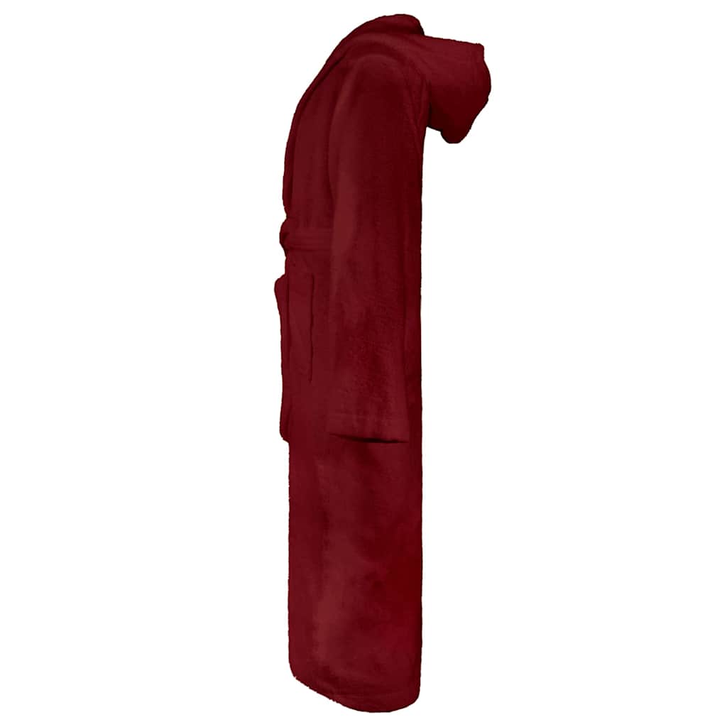 VidaXL Bademantel Kinn Rot mit Baumwolle
