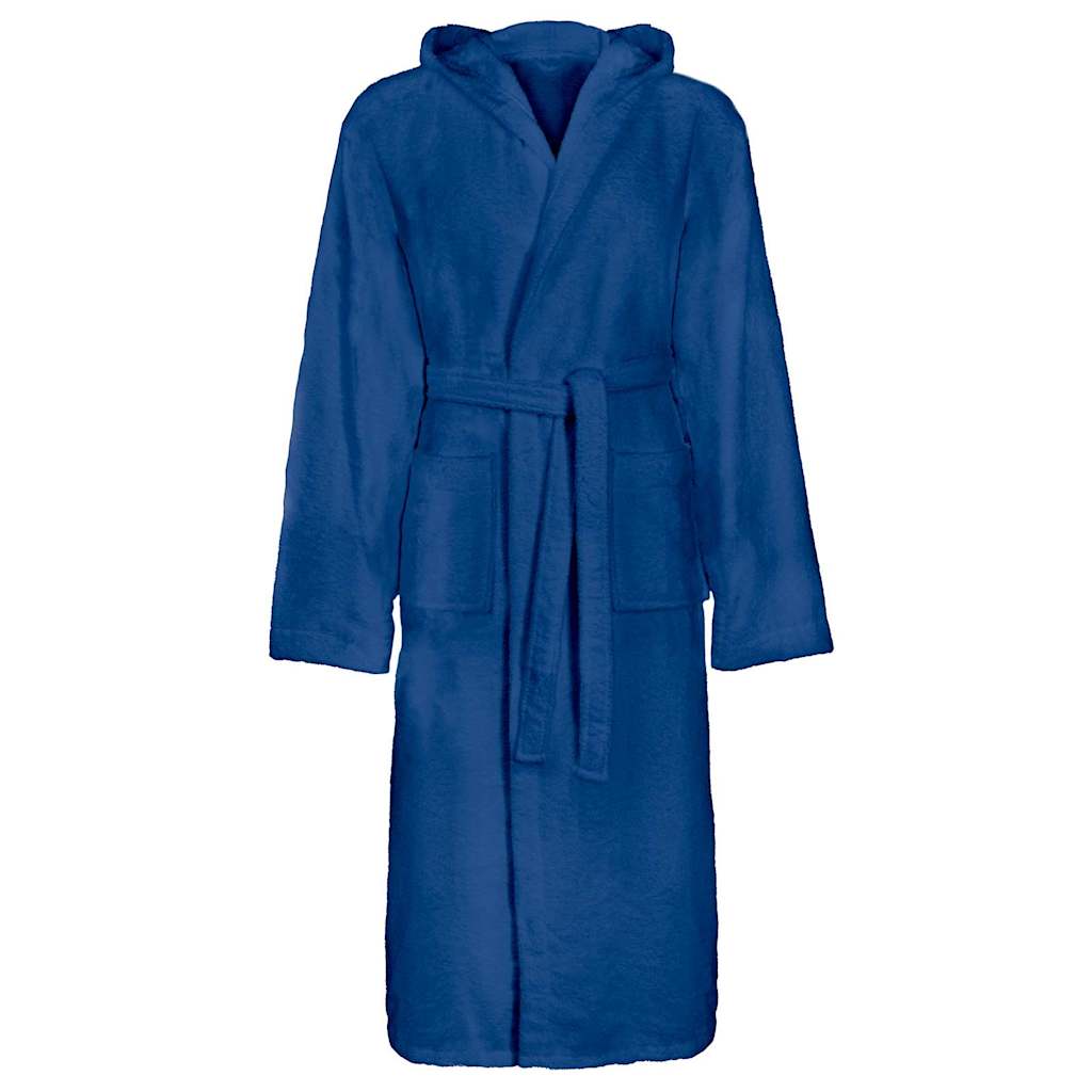 VidaXL Bademantel Kinn Blau XL Baumwolle