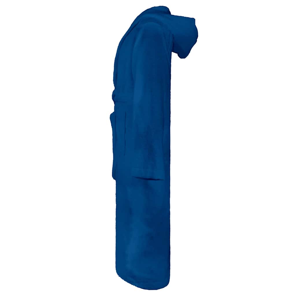 VidaXL Bademantel Kinn Blau XL Baumwolle