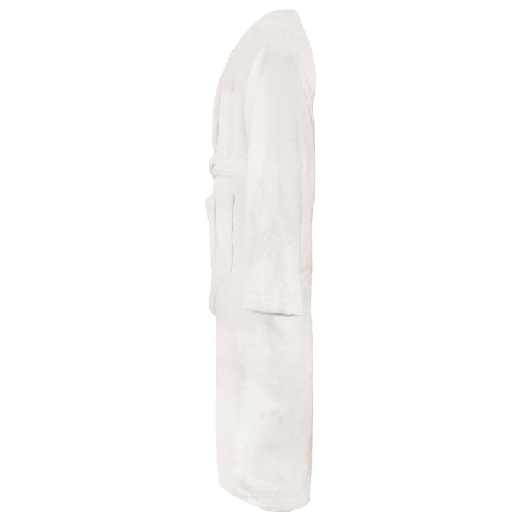 VidaXL Bademantel Kinn weiß XXXL Baumwolle