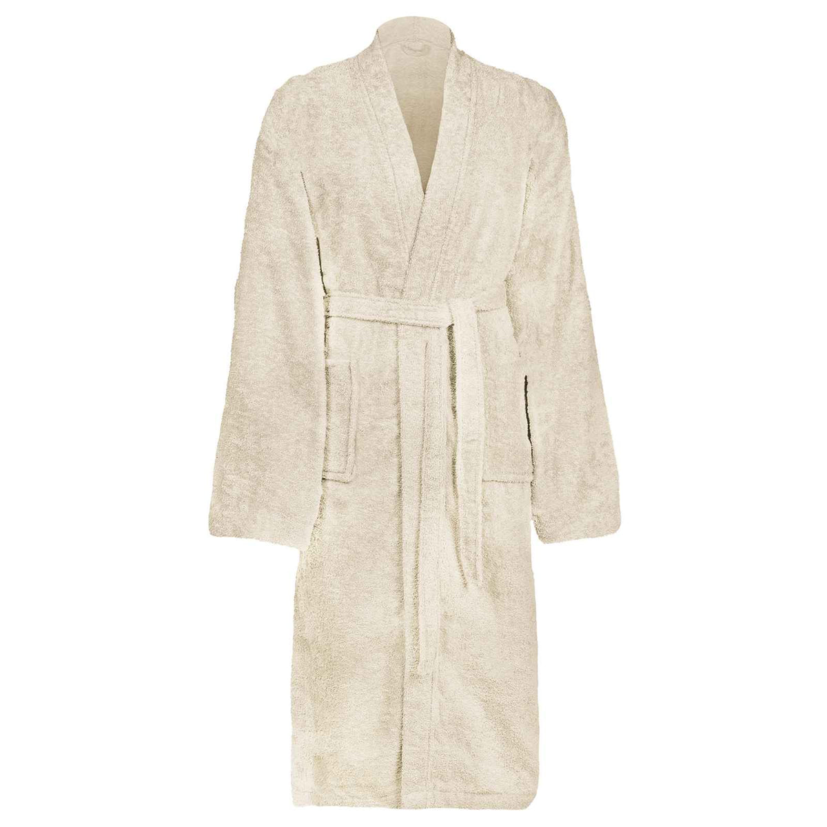 VidaXL Bademantel Kinn Creme L Baumwolle