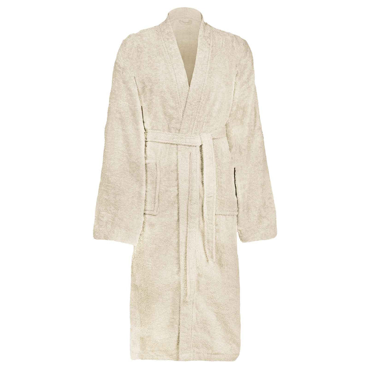 VidaXL Bademantel Kinn Creme L Baumwolle