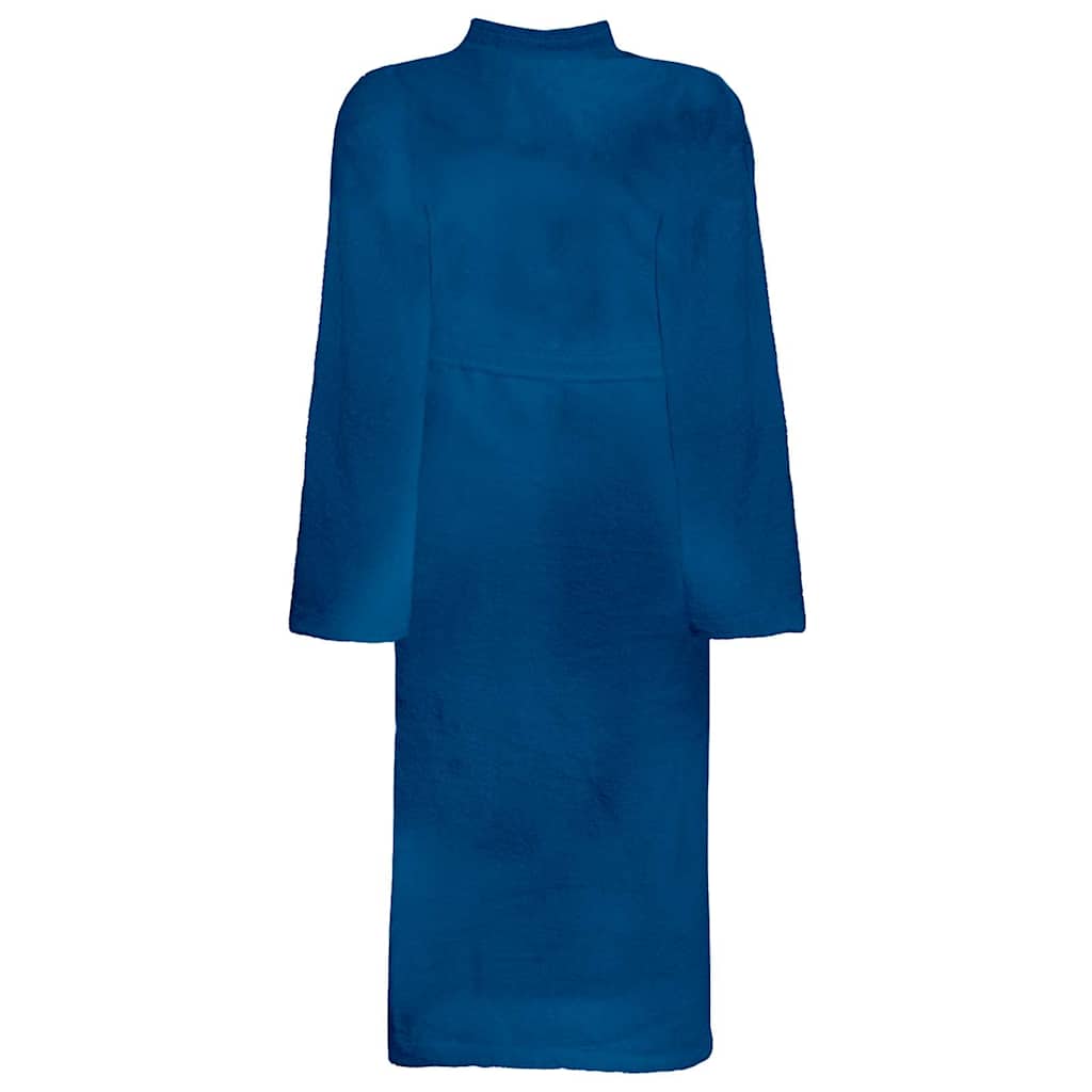 VidaXL Bademantel Kinn Blau L Baumwolle