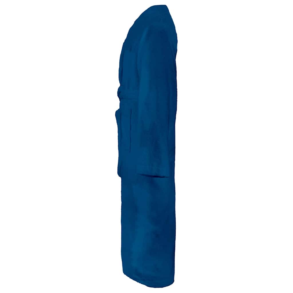 VidaXL Bademantel Kinn Blau XL Baumwolle