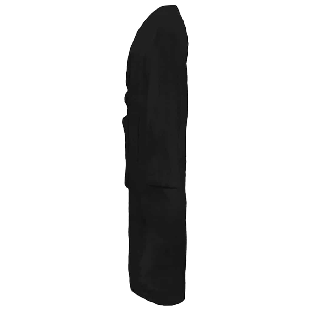 VidaXL Bademantel Kinn schwarz XXXL Baumwolle