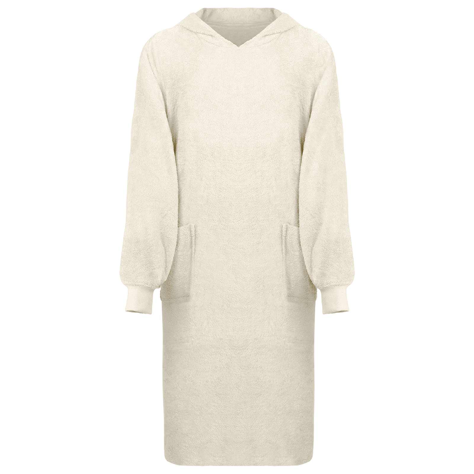 VidaXL Decke Hoodie Kinn Creme XL Baumwolle
