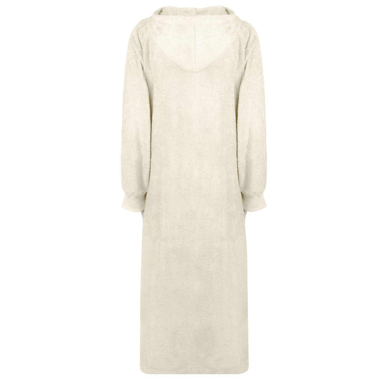 VidaXL Decke Hoodie Kinn Creme XXL Baumwolle