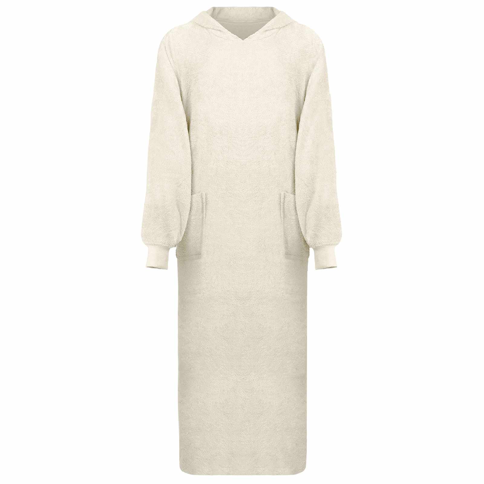 VidaXL Decke Hoodie Kinn Creme XXL Baumwolle