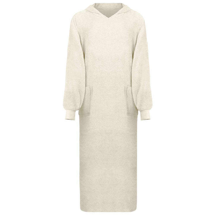 VidaXL Decke Hoodie Kinn Creme XXL Baumwolle