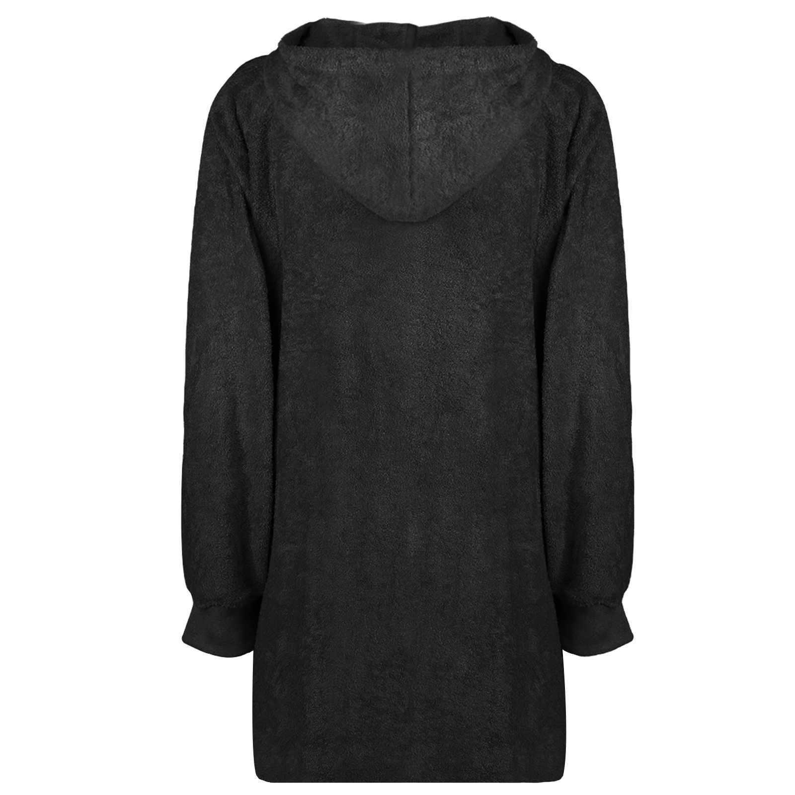 VidaXL Decke Hoodie Kinn schwarz l Baumwolle
