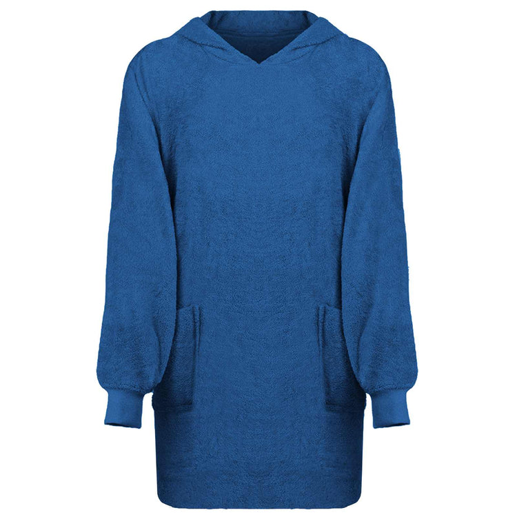 VidaXL Decke Hoodie Kinn Marineblau L Baumwolle