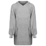 VidaXL Decke Hoodie kinn grau l Baumwolle - afbeelding 1