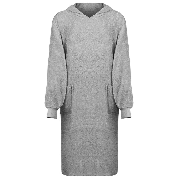 Vidaxl Decke Hoodie Kinn grau XL Baumwolle