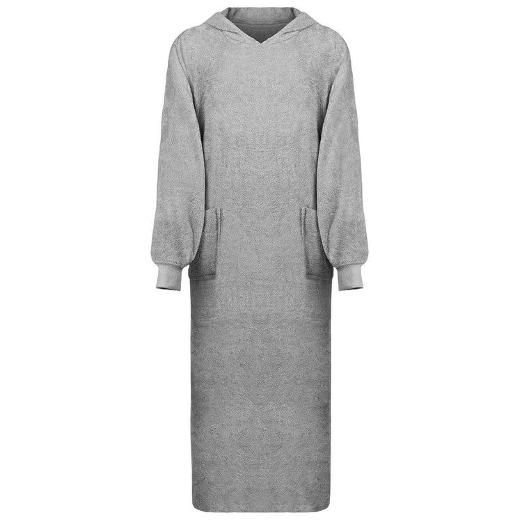 Vidaxl Decke Hoodie Kinn grau xxl Baumwolle