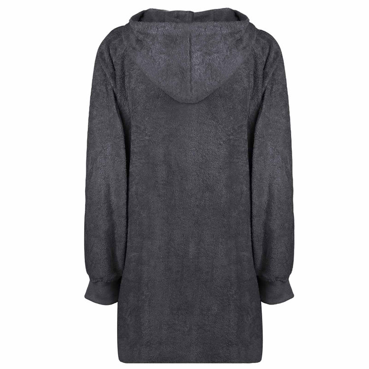 Vidaxl Decke Hoodie Kinn Anthrazit L Baumwolle