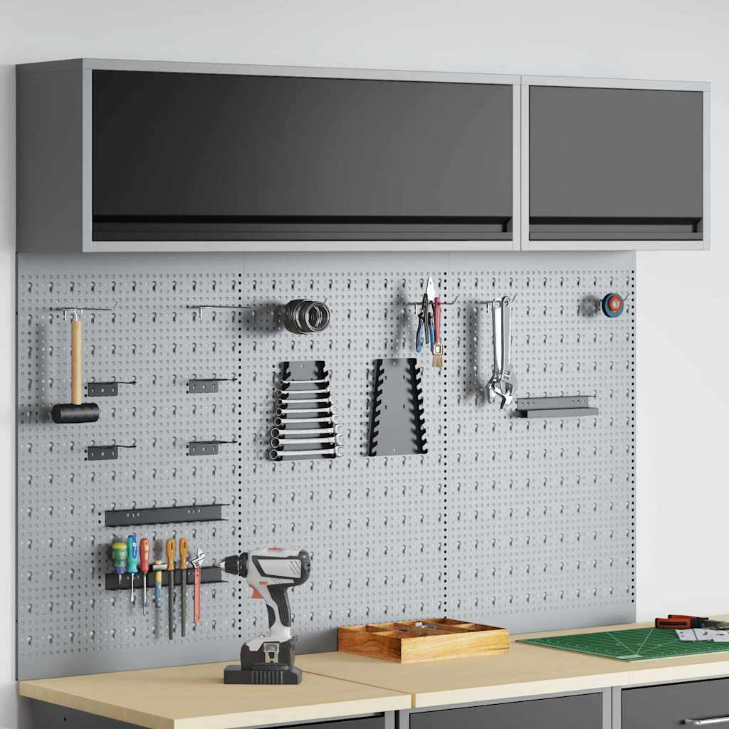 Vidaxxl Werkzeugschrank-Set mit Regal 5-tlg. schwarz pulverbeschichteter Stahl