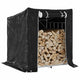 VIDAXL -Kamin mit Regenabdeckung 100,5x100,5x110,5 cm Stahl