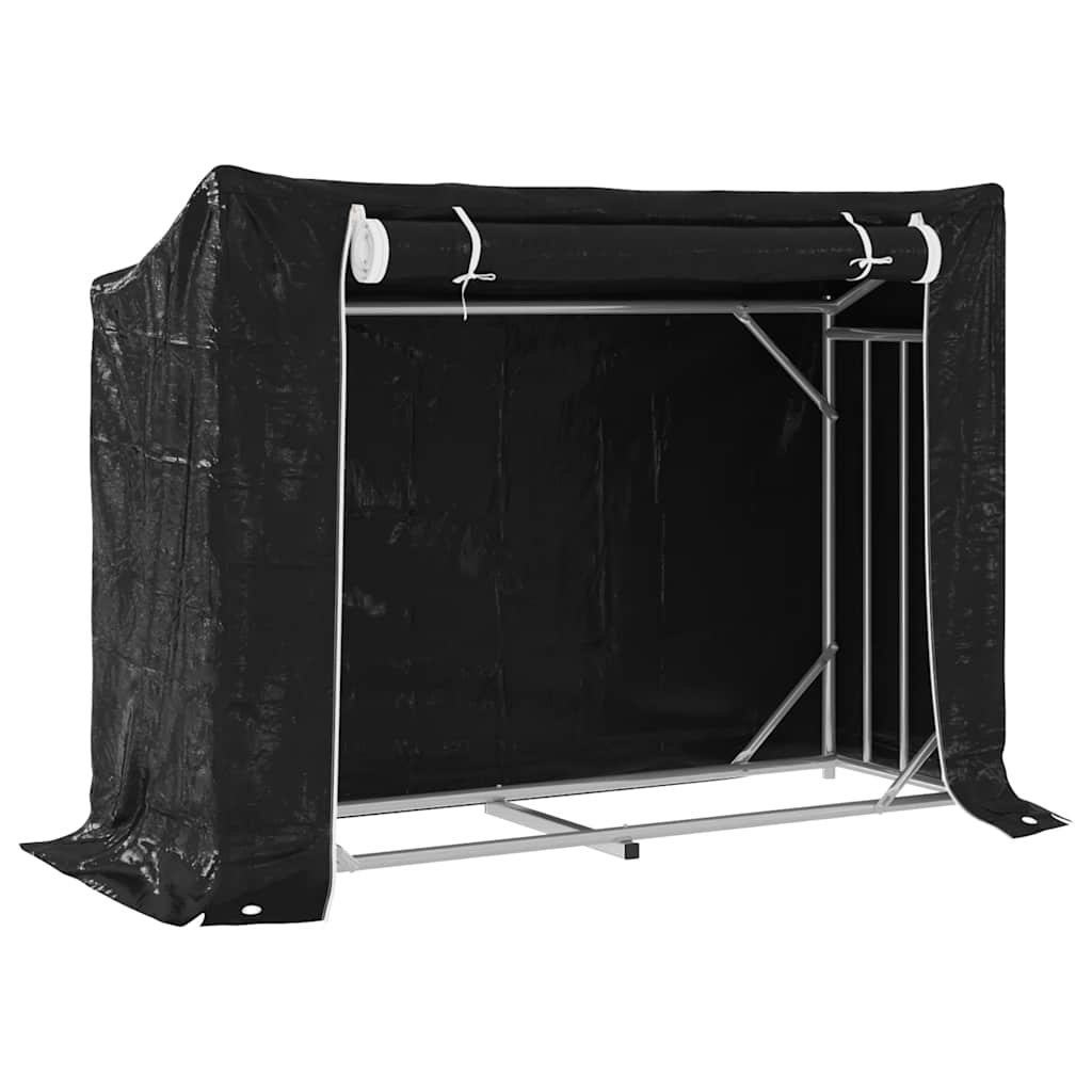 Vidaxl -Kamin mit Regenabdeckung 151 x 60,5 x 10,5 cm Stahl