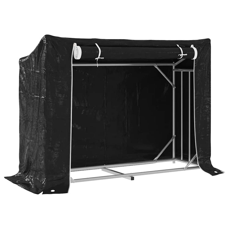 Vidaxl -Kamin mit Regenabdeckung 151 x 60,5 x 10,5 cm Stahl