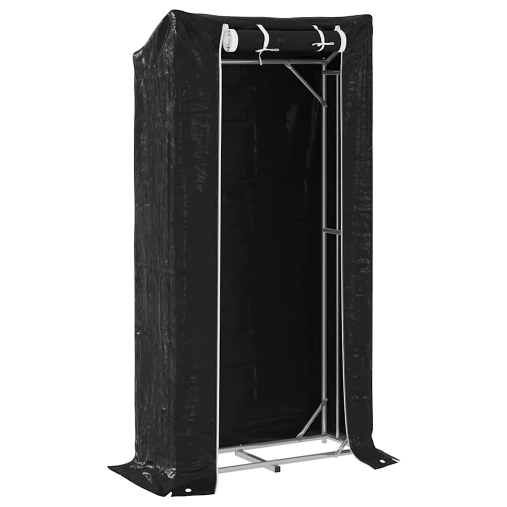 Vidaxl -Kamin mit Regenabdeckung 100x40x200 cm verzinkter Stahl