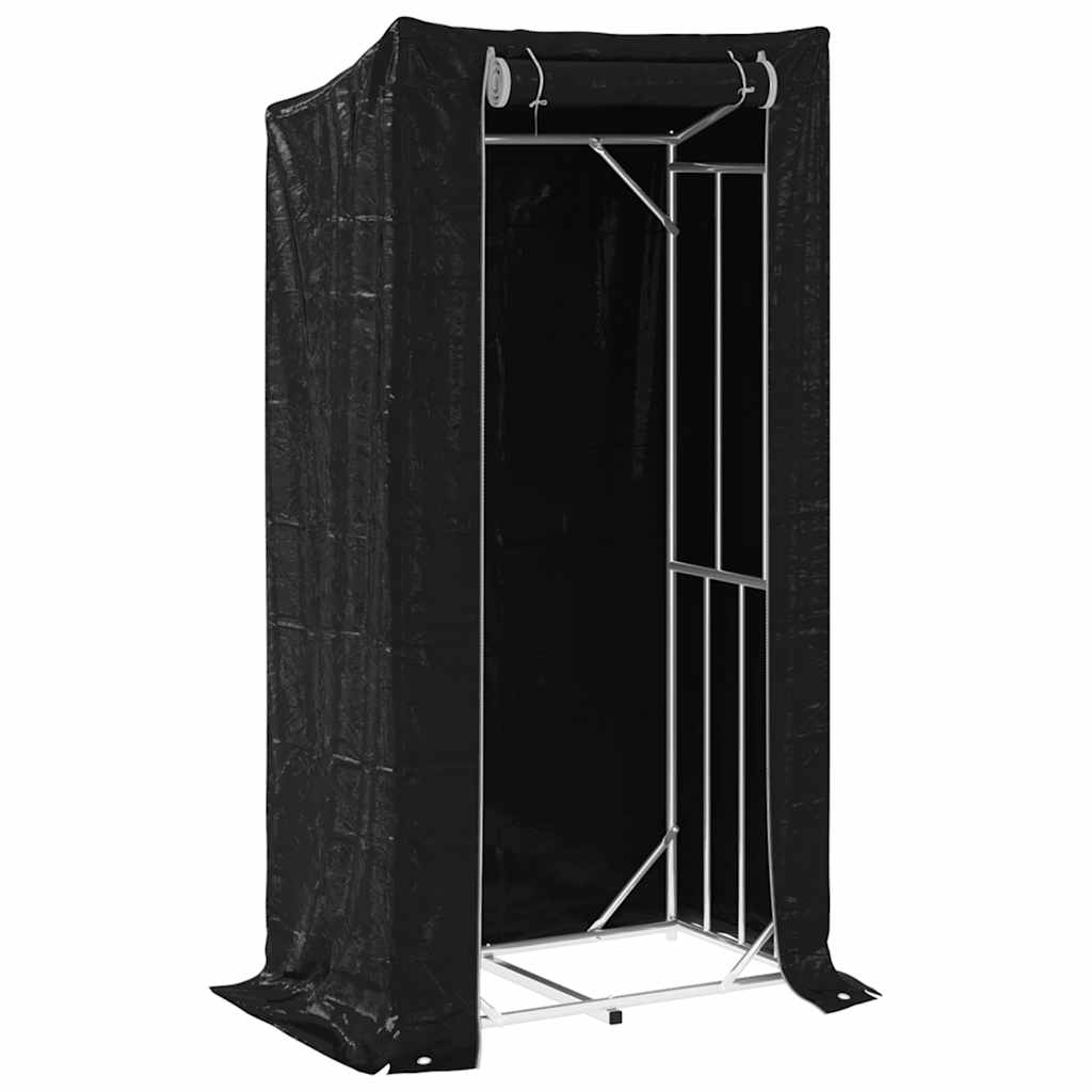 Vidaxl -Kamin mit Regenabdeckung 100x60x200 cm verzinkter Stahl