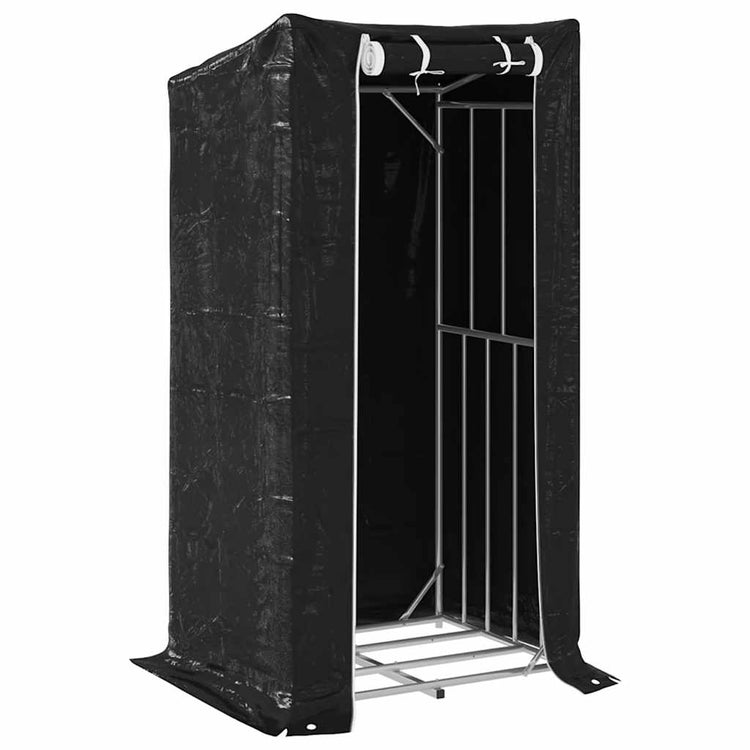 Vidaxl -Kamin mit Regenabdeckung 100x80x200 cm verzinkter Stahl