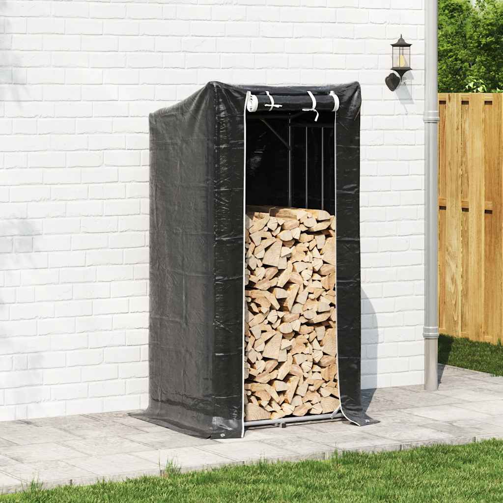 Vidaxl -Kamin mit Regenabdeckung 100x80x200 cm verzinkter Stahl