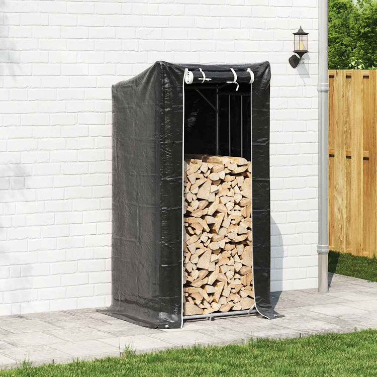 Vidaxl -Kamin mit Regenabdeckung 100x80x200 cm verzinkter Stahl