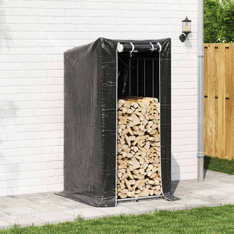 Vidaxl -Kamin mit Regenabdeckung 100x100x200 cm verzinkter Stahl