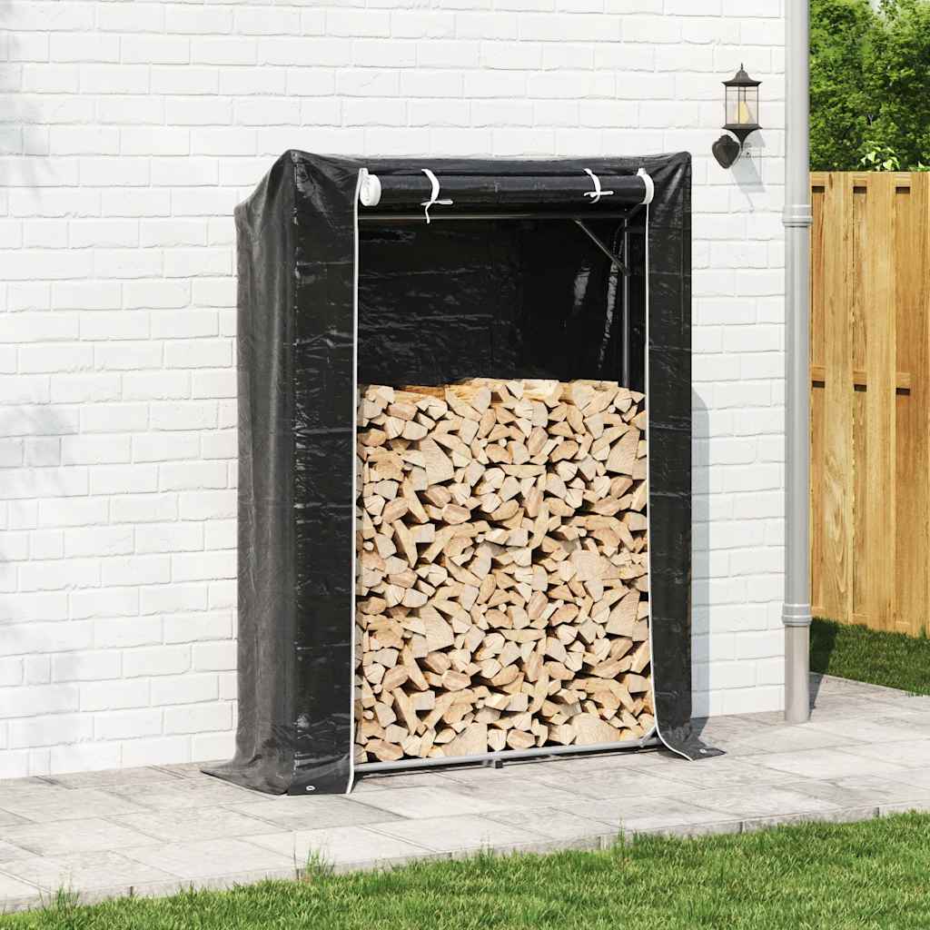 Vidaxl -Kamin mit Regenabdeckung 150 x 40 x 200 cm verzinkter Stahl