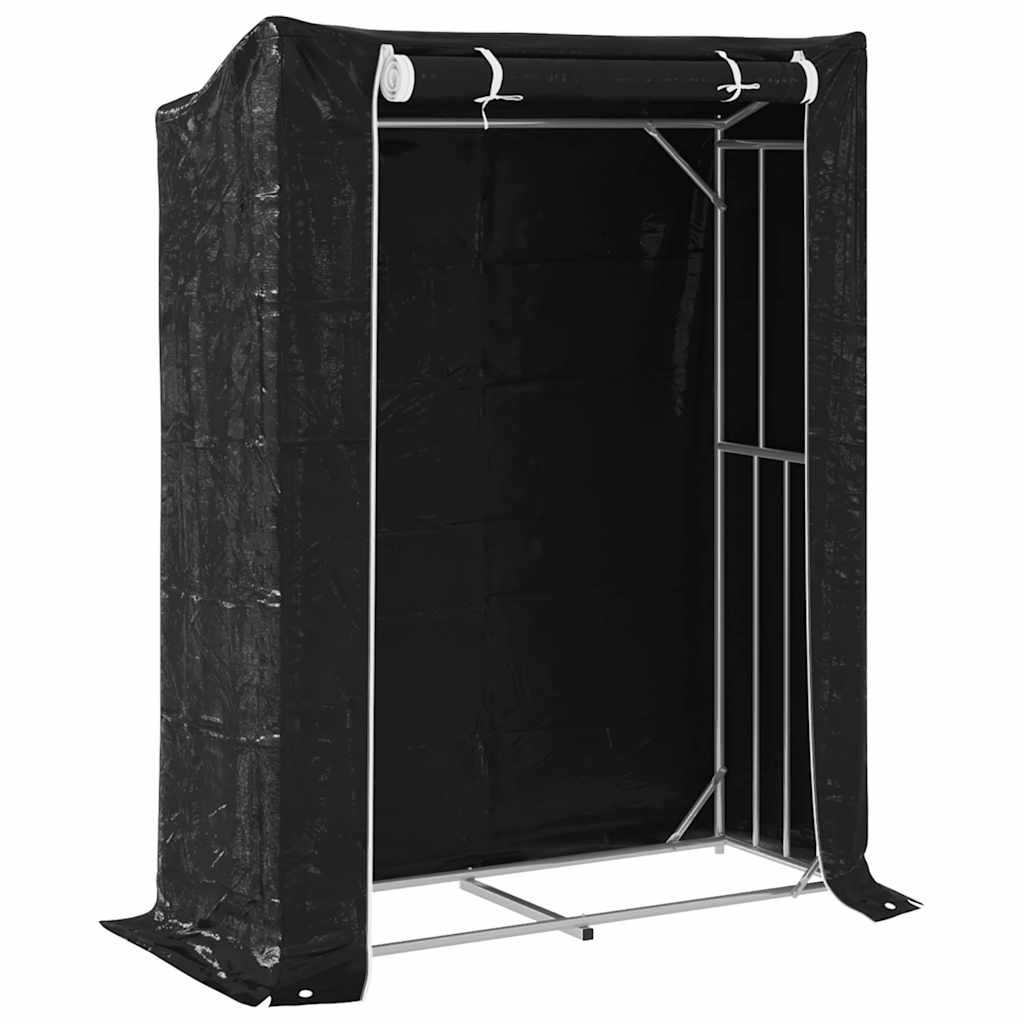 Vidaxl -Kamin mit Regenabdeckung 150x60x200 cm verzinkter Stahl
